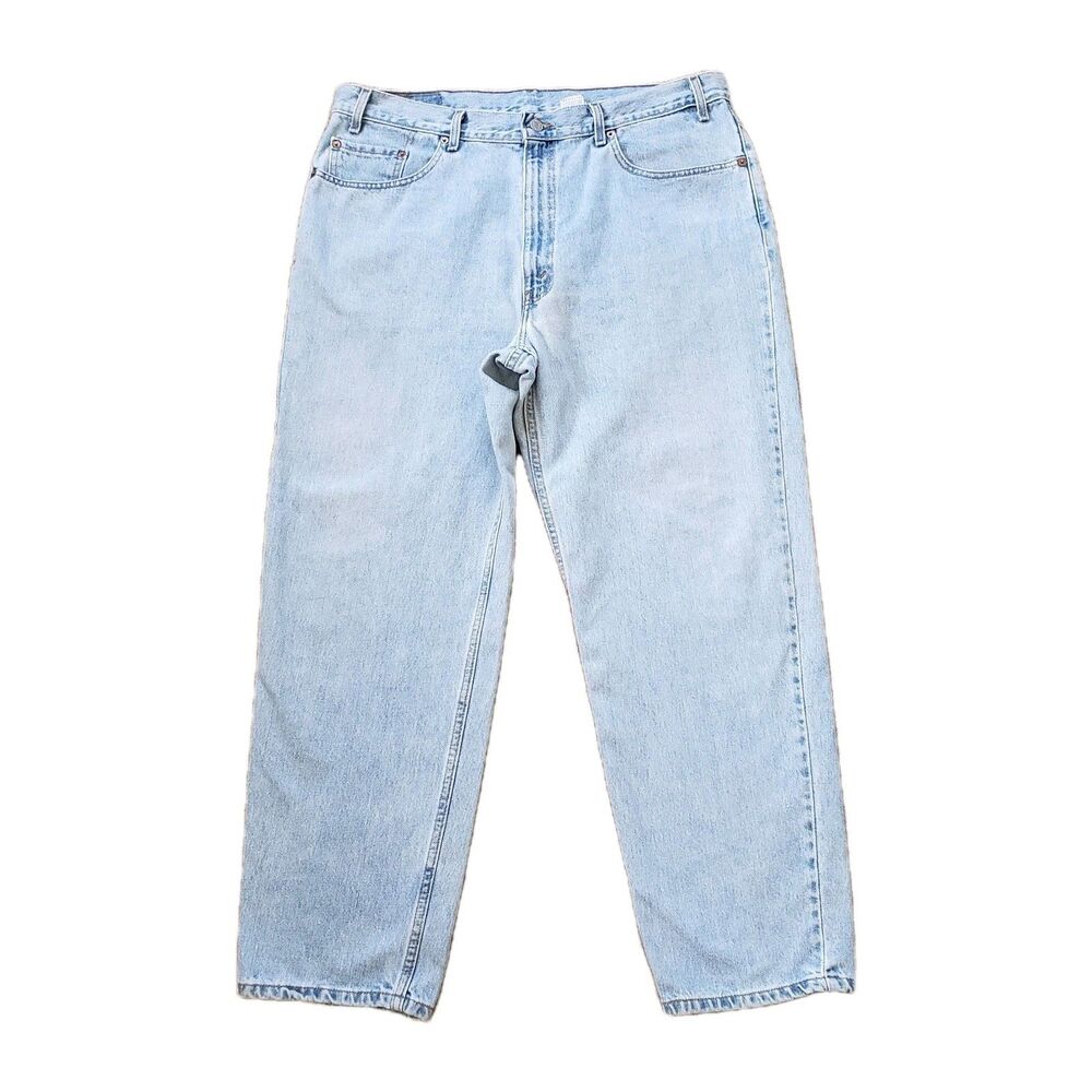 Vintage Y2K Levi's 550 Relaxed Fit 40x30(FITS 38x30) Mens Light Wash Jeans 2001